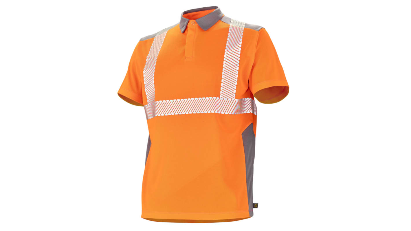 Polo haute visibilité manches courtes Cepovett Safety, Orange, taille XXL, Unisexe, Polyester