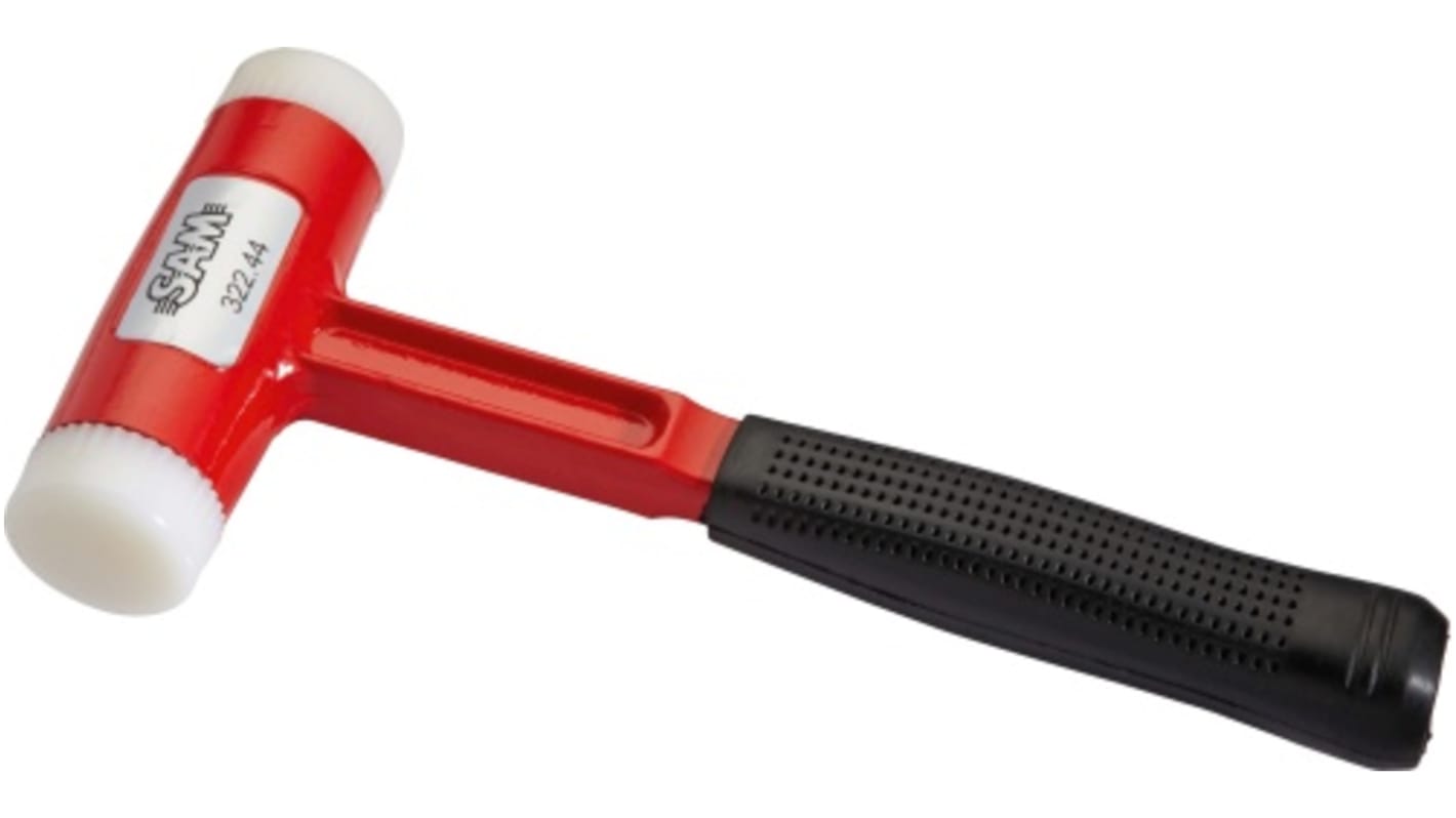 SAM Rubber Lump Hammer with Rubber Handle, 470g