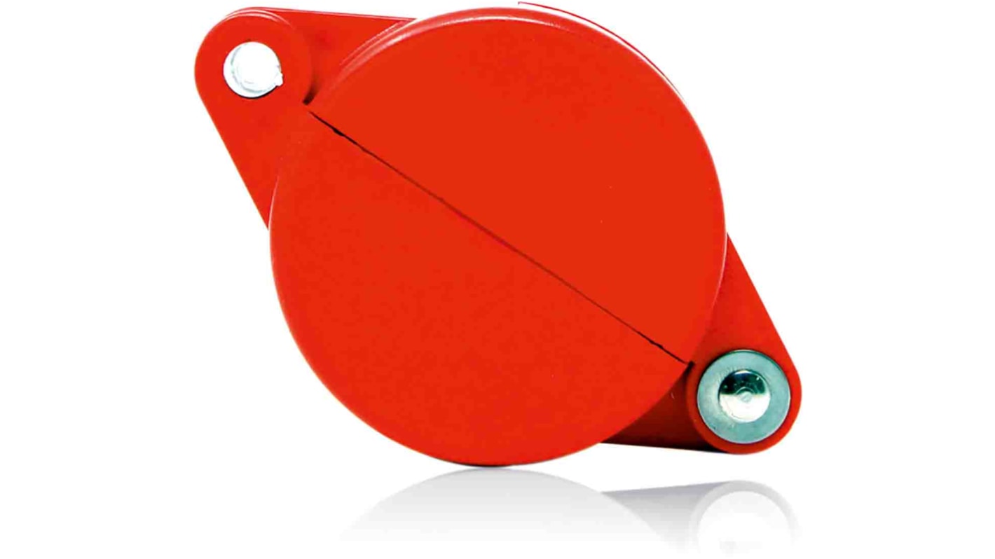 RS PRO Polypropylen Halter Typ Armaturabsperrung, 1-fach Verriegelung, 25mm bis 63.5mm, Rot