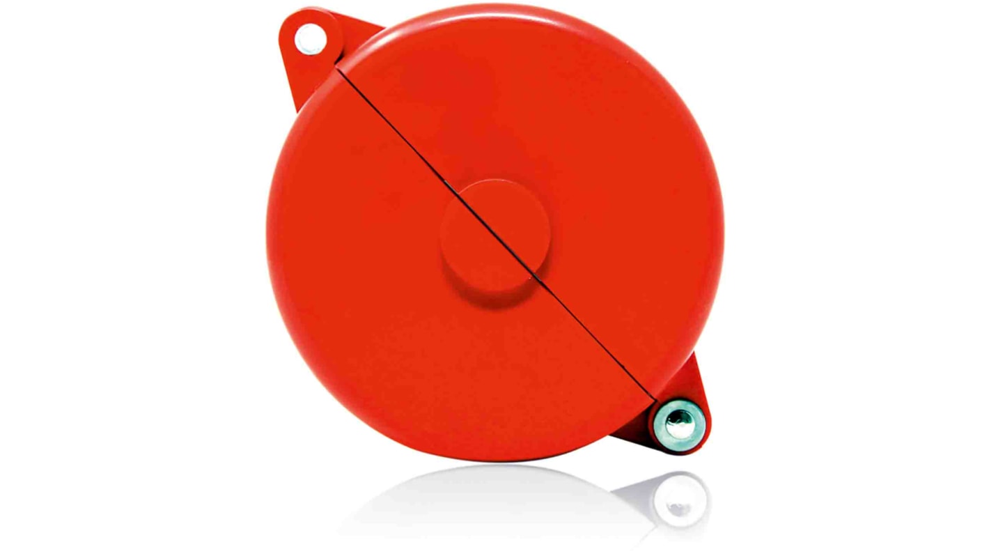 RS PRO Red 1-Lock Polypropylene Gate Valve Lockout, 127mm Attachment