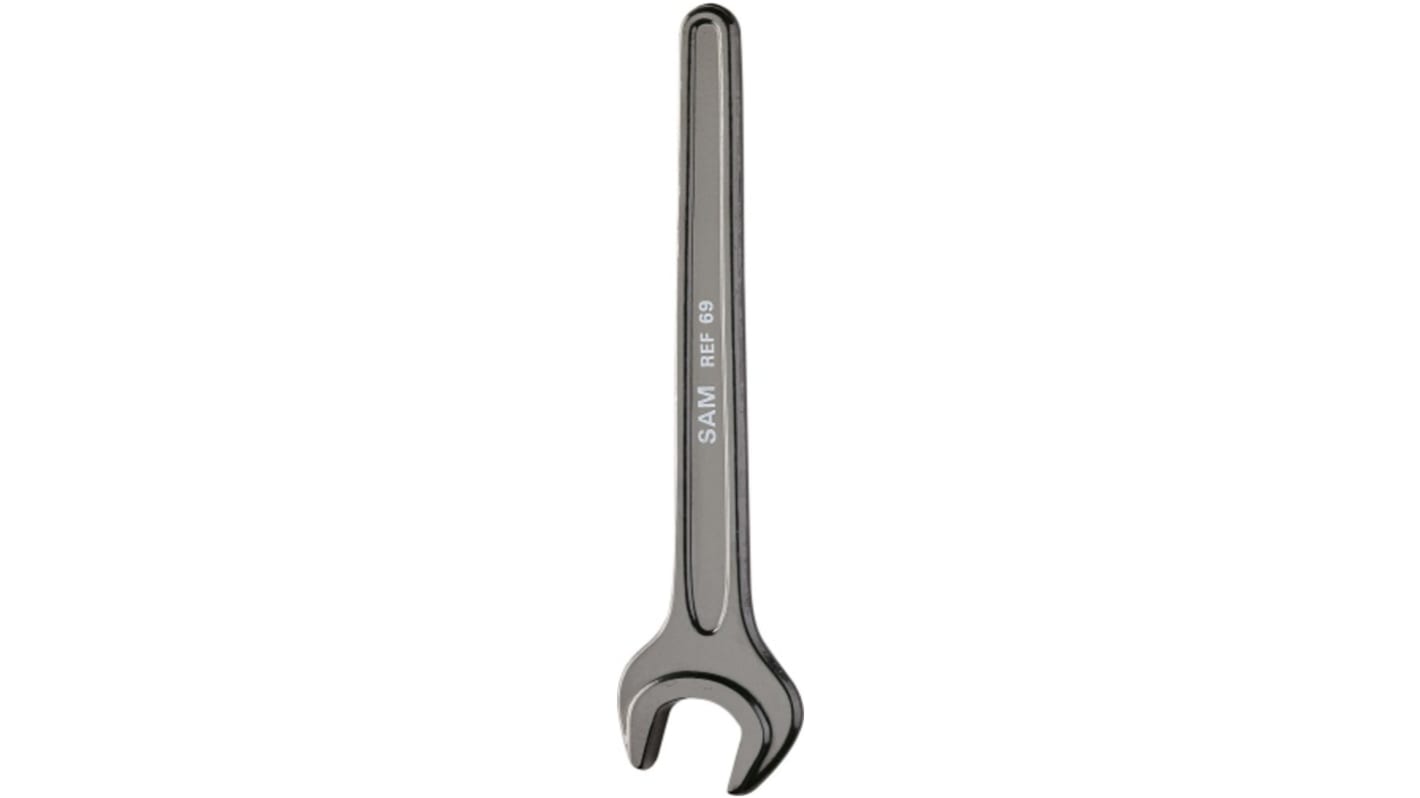SAM Single Ended Open Spanner, 16mm, Metric, 153 mm Overall, No