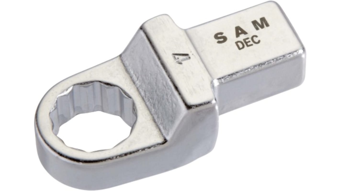 SAM DEC Series Rectangular End Cap, 62 mm, 14mm Insert, Chrome Finish