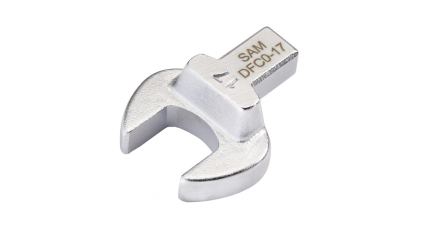 SAM DFC0 Series Spanner Head, 17.5 mm, 9 x 12mm Insert, Chrome Finish