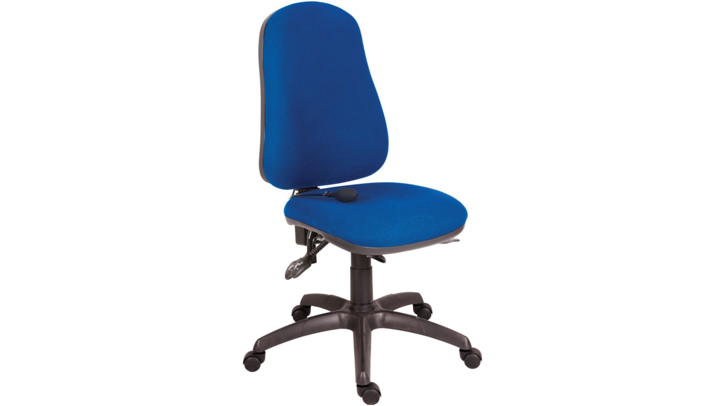 Silla oficina RS PRO de color Azul ajustable Sobre Ruedas, asiento de Tela, alt. asiento 52 → 64cm