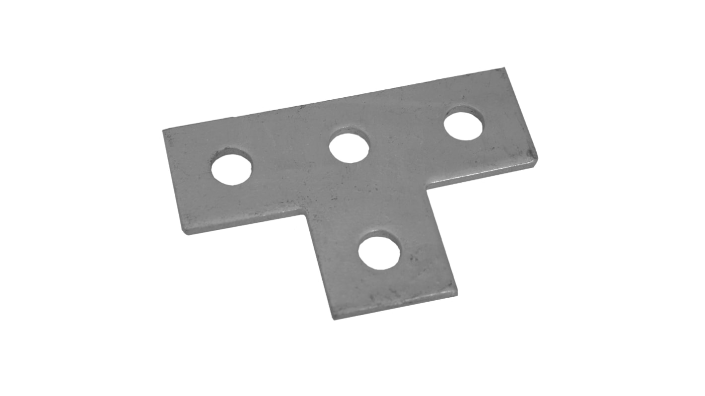 Staffa A forma di T in Acciaio inossidabile RS PRO, 4 fori, dimensioni 89 x 138mm