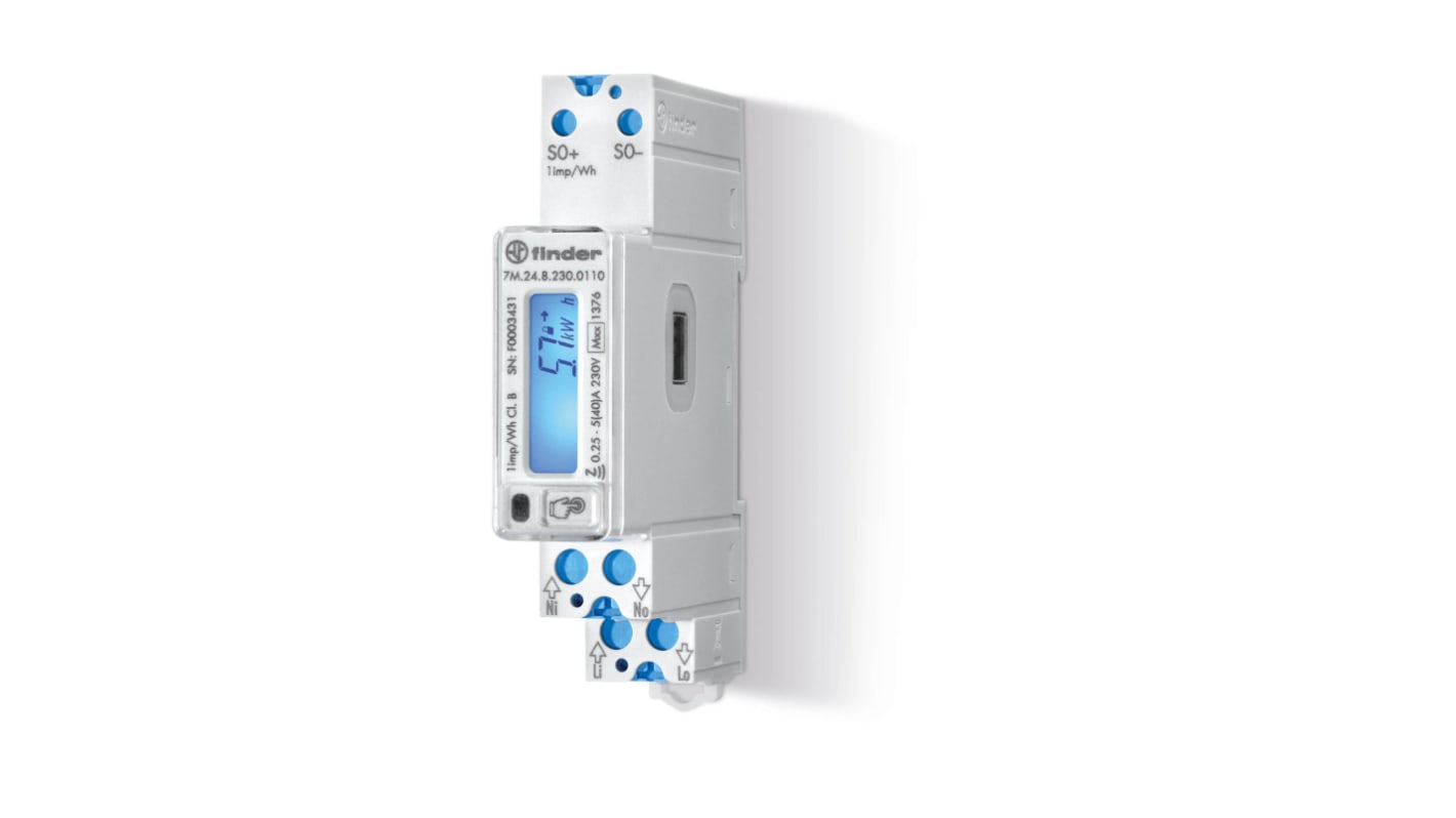 Finder 1 Phase LCD Energy Meter