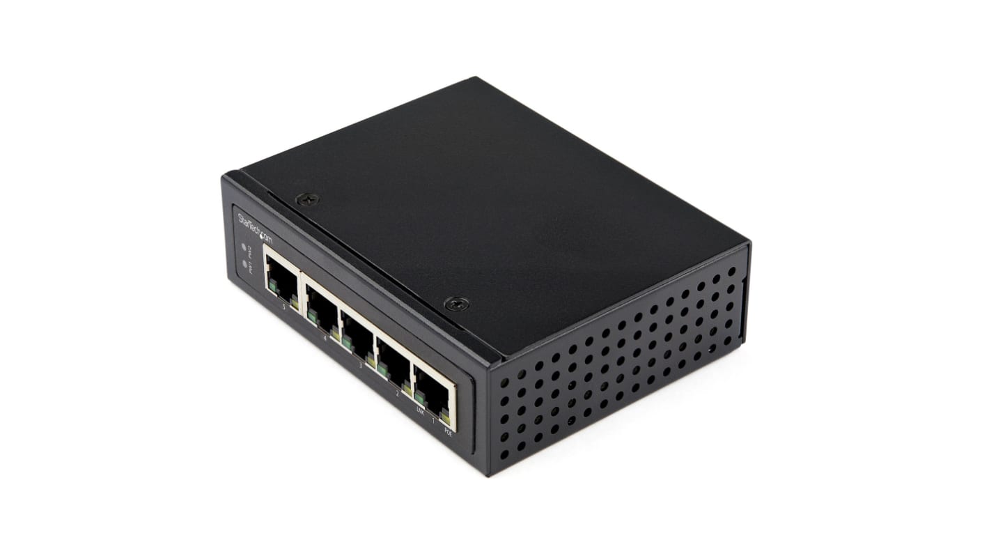 Switch Gigabit StarTech.com con PoE, 5 puertos, Gigabit, 10/100/1000Mbit/s, 5 RJ45, 0 SFP