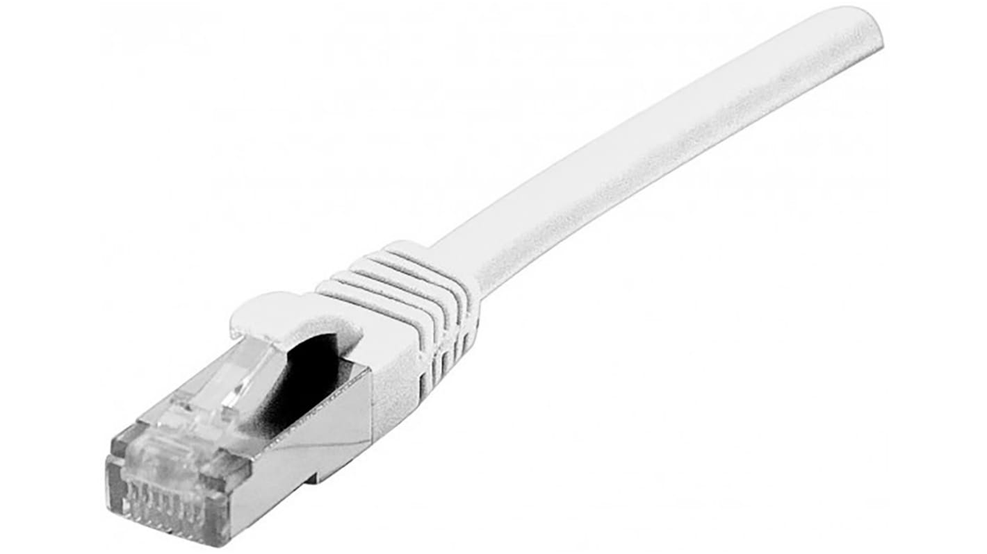 Dexlan Cat6a RJ45 to Ethernet Cable, S/FTP, White, 2m