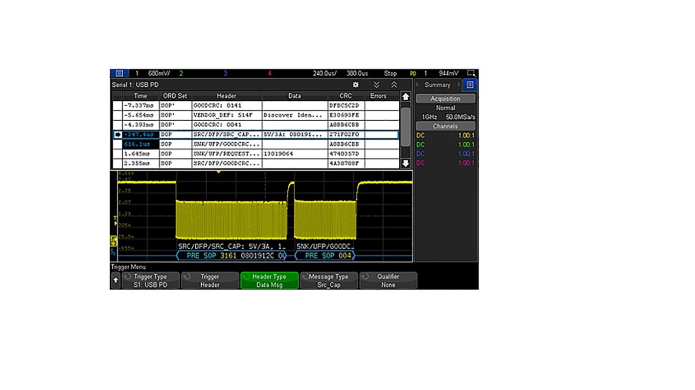 オシロスコープ用ソフトウェア Keysight Technologies シリアルトリガ／デコード InfiniiVision 4000 Xシリーズ用 7.4