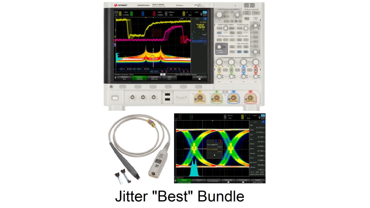 Oscilloscope De table Keysight série High-Speed Jitter Better Bundle, 2.5GHz