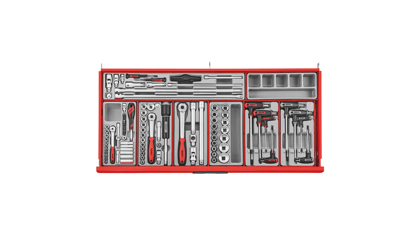 Caja de herramientas Teng Tools, Metal, Armario con ruedas, 7 cajones