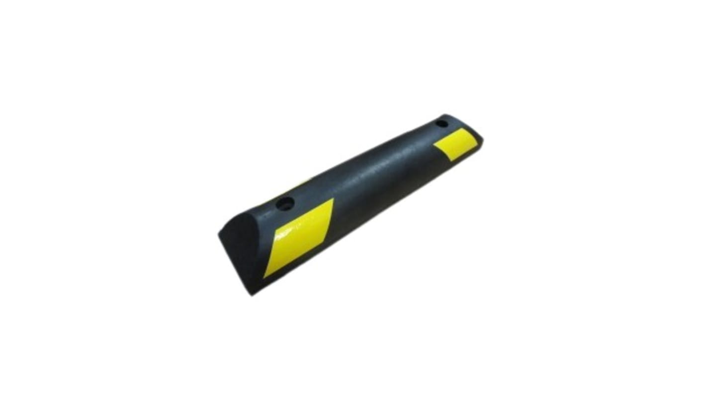 RS PRO Gummi Stoßschutz für den Einsatz auf Boden Gerade, 145mm x 100 mm x 710mm, Schwarz/Gelb