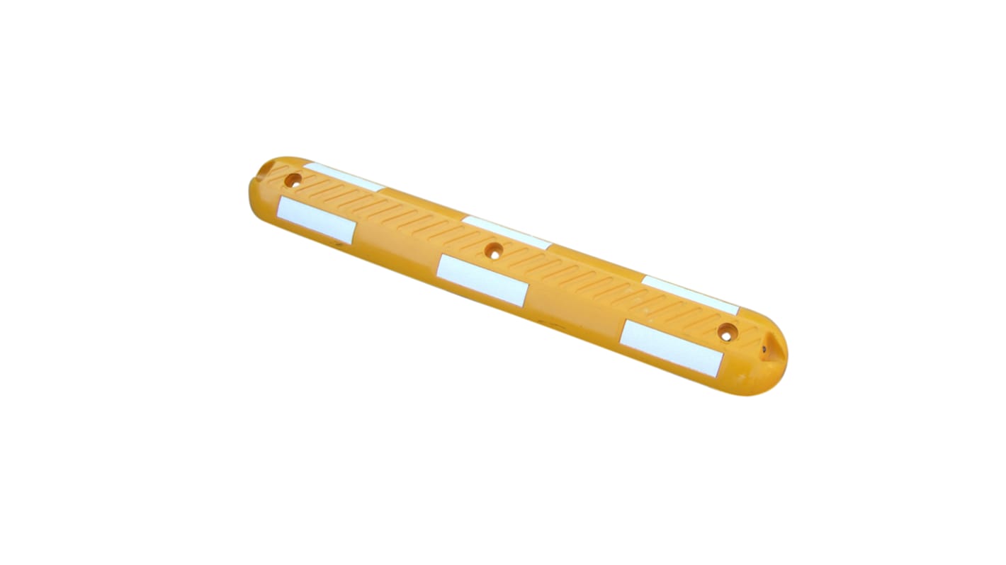 Butoir de protection RS PRO, Blanc/jaune, longueur 1000mm en Caoutchouc