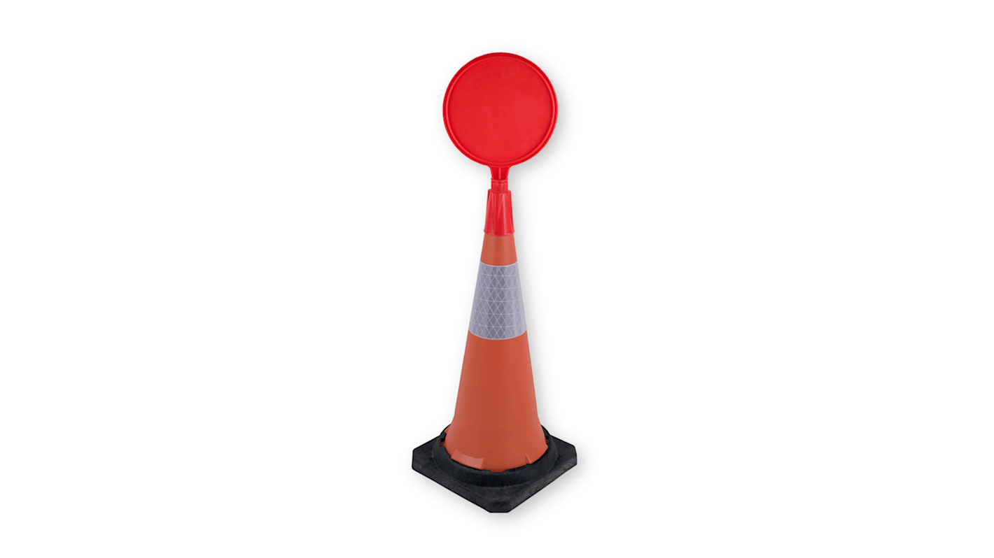 Cono RS PRO reflectante de Polietileno Naranja, con base lastrada, altura: 75 cm