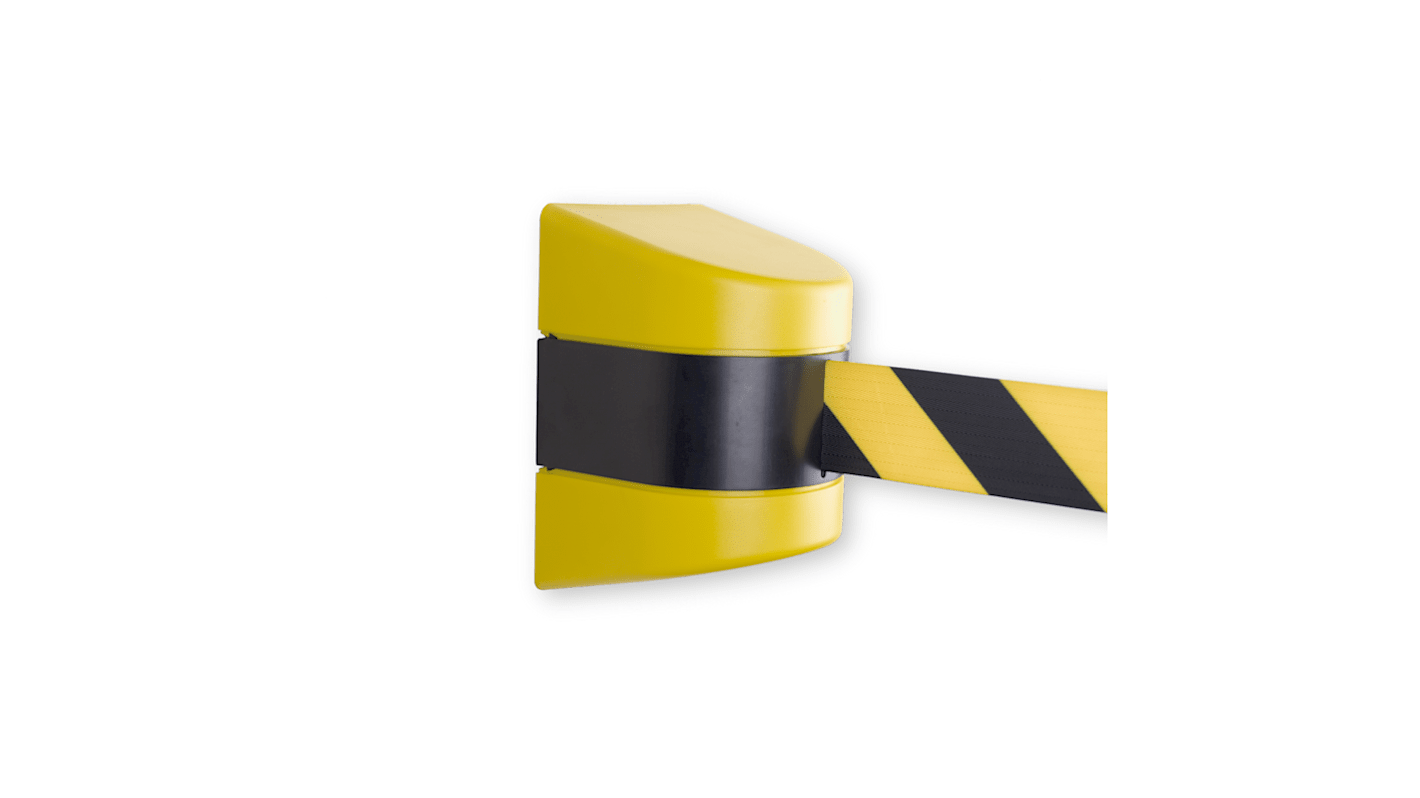 RS PRO Yellow/Black ABS Retractable Barrier, 9m, Yellow/Black Tape