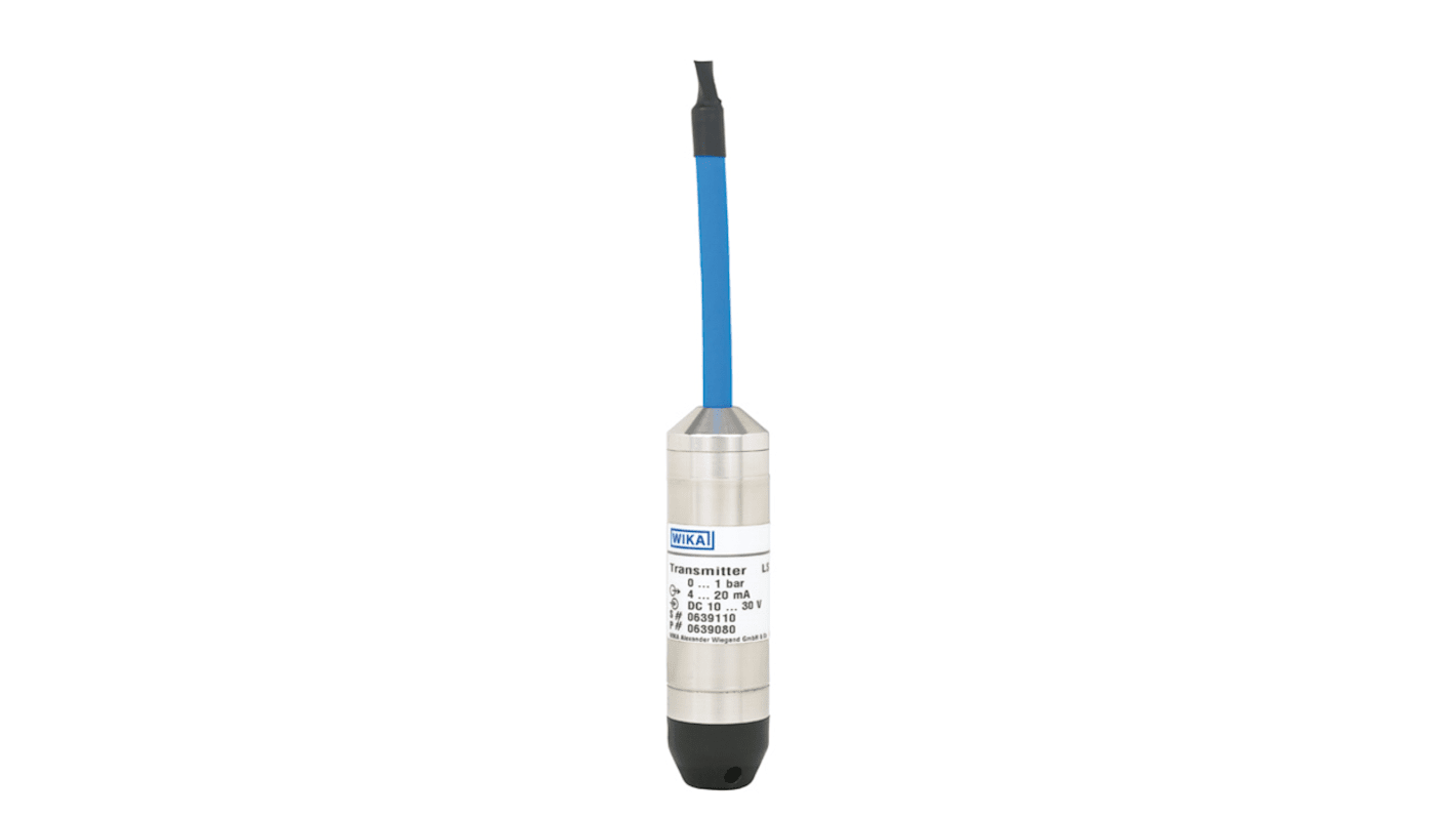 WIKA LS-10 Series Submersible Pressure Transmitter Submersible Pressure Transmitter, Cable Mount, Stainless Steel Body