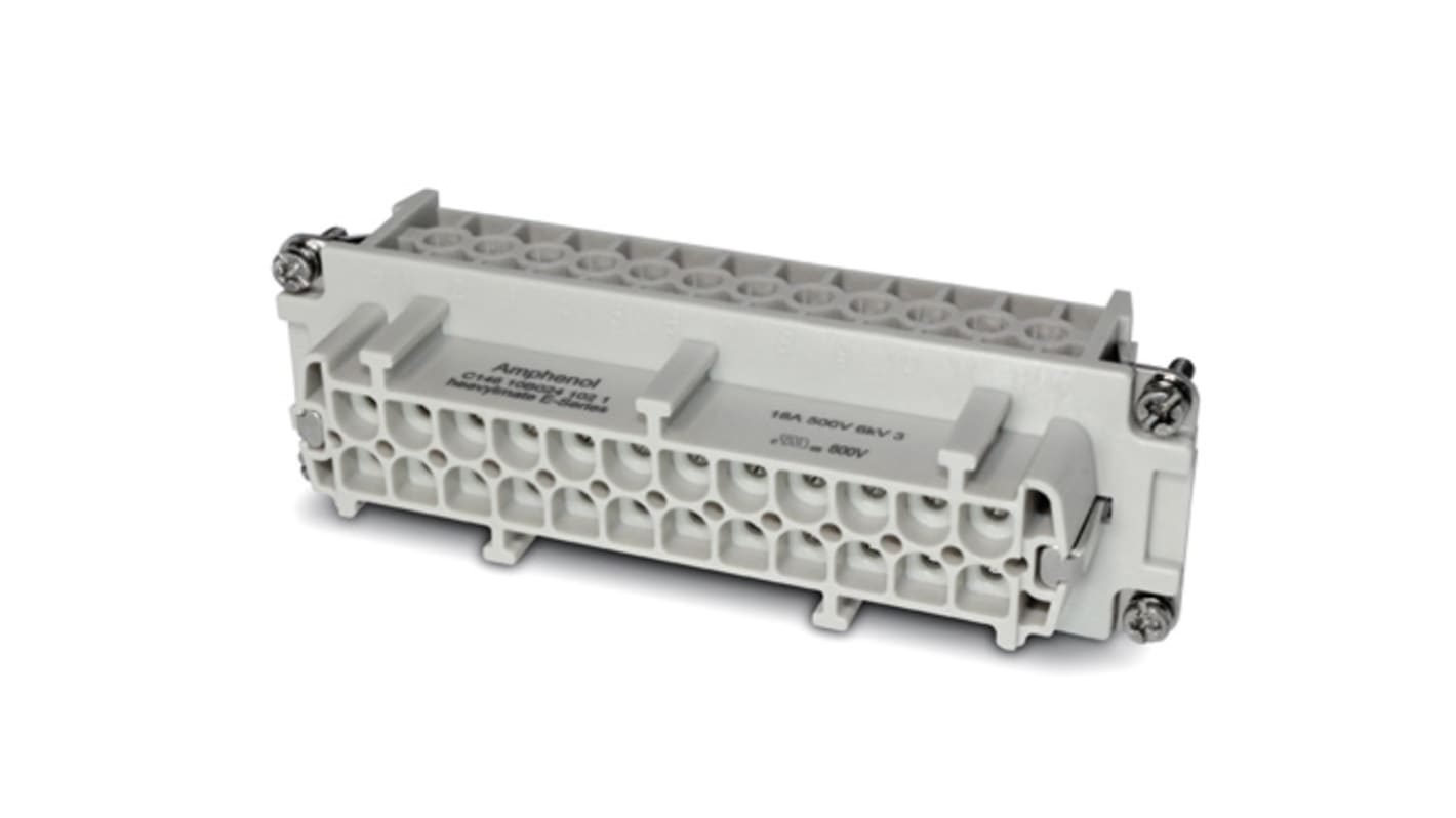 Amphenol Industrial Heavy Mate C146 Industrie-Steckverbinder Kontakteinsatz, 24-polig 16A Buchse, Buchseneinsatz für