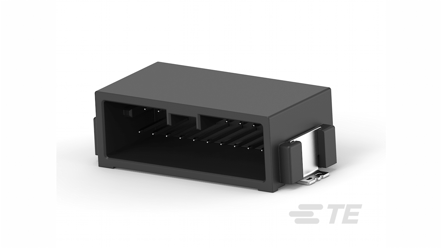 TE Connectivity Dynamic Mini Series Horizontal PCB Header, 16 Contact(s), 1.8mm Pitch, 2 Row(s), Shrouded