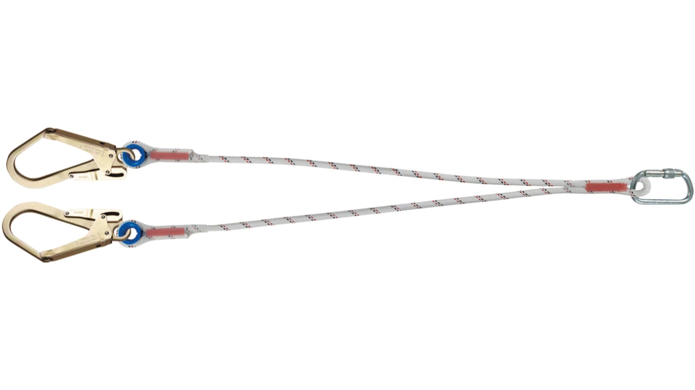 LDF11-2-10-53-53 | Tractel 2m Safety Rope Lanyard Screw Karabiner Twin | RS