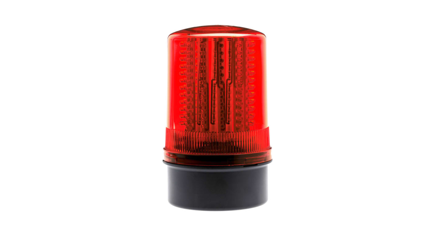 Segnalatore Lampeggiante, Rotante, Fisso Moflash, LED, Rosso, 70 → 265 V c.a., 90 → 370 V c.c.