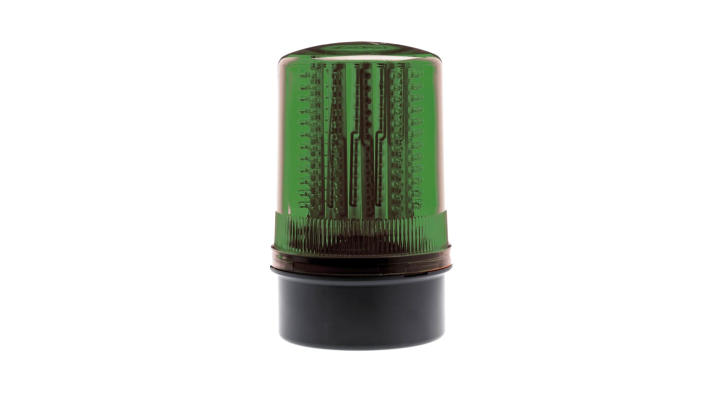 Moflash LED201 Series Green Multiple Effect Beacon, 24 V, Box Mount, Surface Mount, LED Bulb, IP65