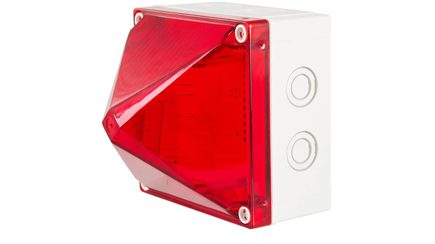 Indicador luminoso Moflash serie LED701, efecto Intermitente, Constante, LED, Rojo, alim. 20 → 30 V.