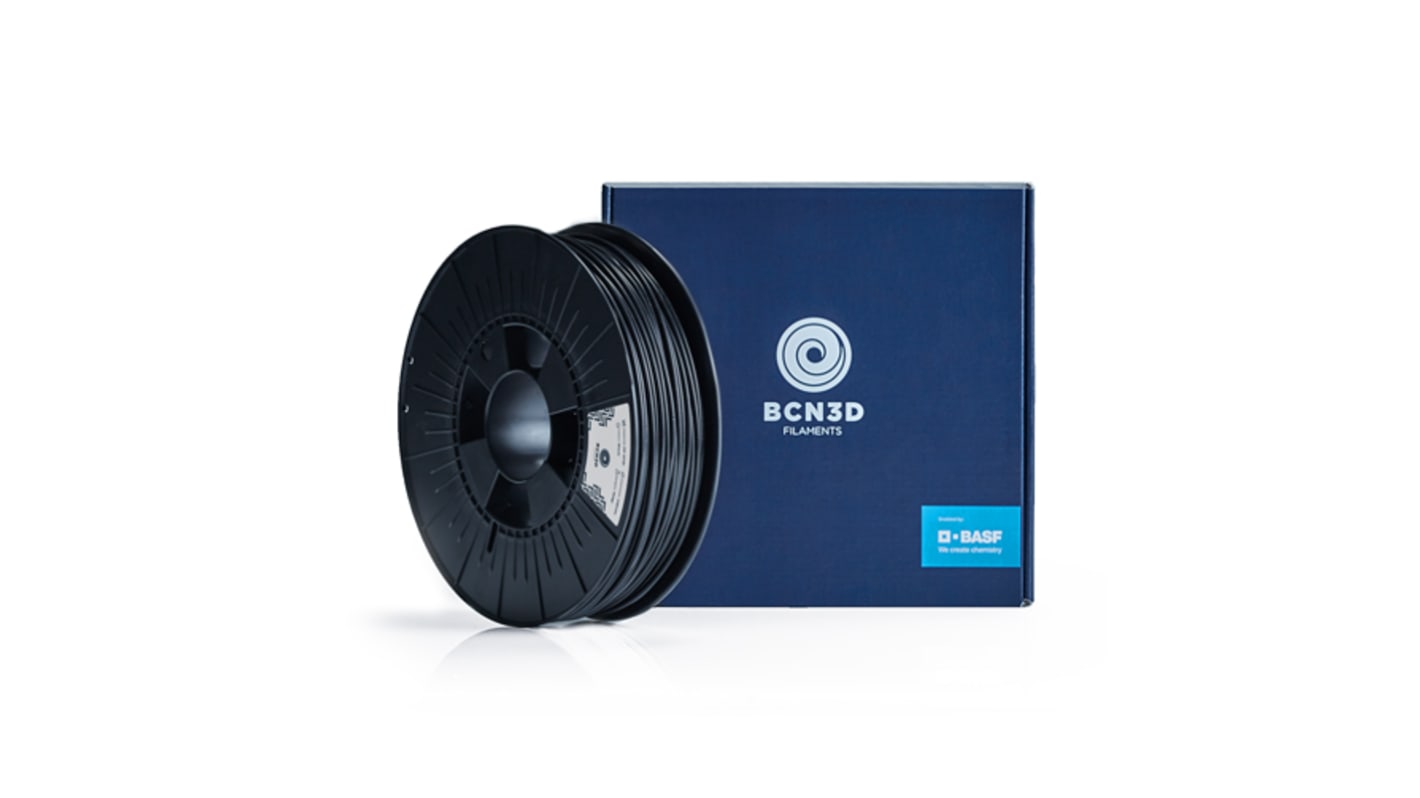 BCN3D ABS 3D-Drucker Filament zur Verwendung mit 3D-Drucker, Schwarz, 2.85mm, FDM, 750g