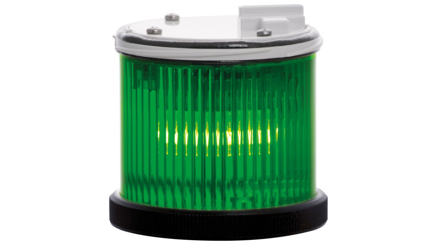 Modulo luminoso RS PRO, Verde, 12/240 V c.a./c.c., Ø base 75mm, h 59mm