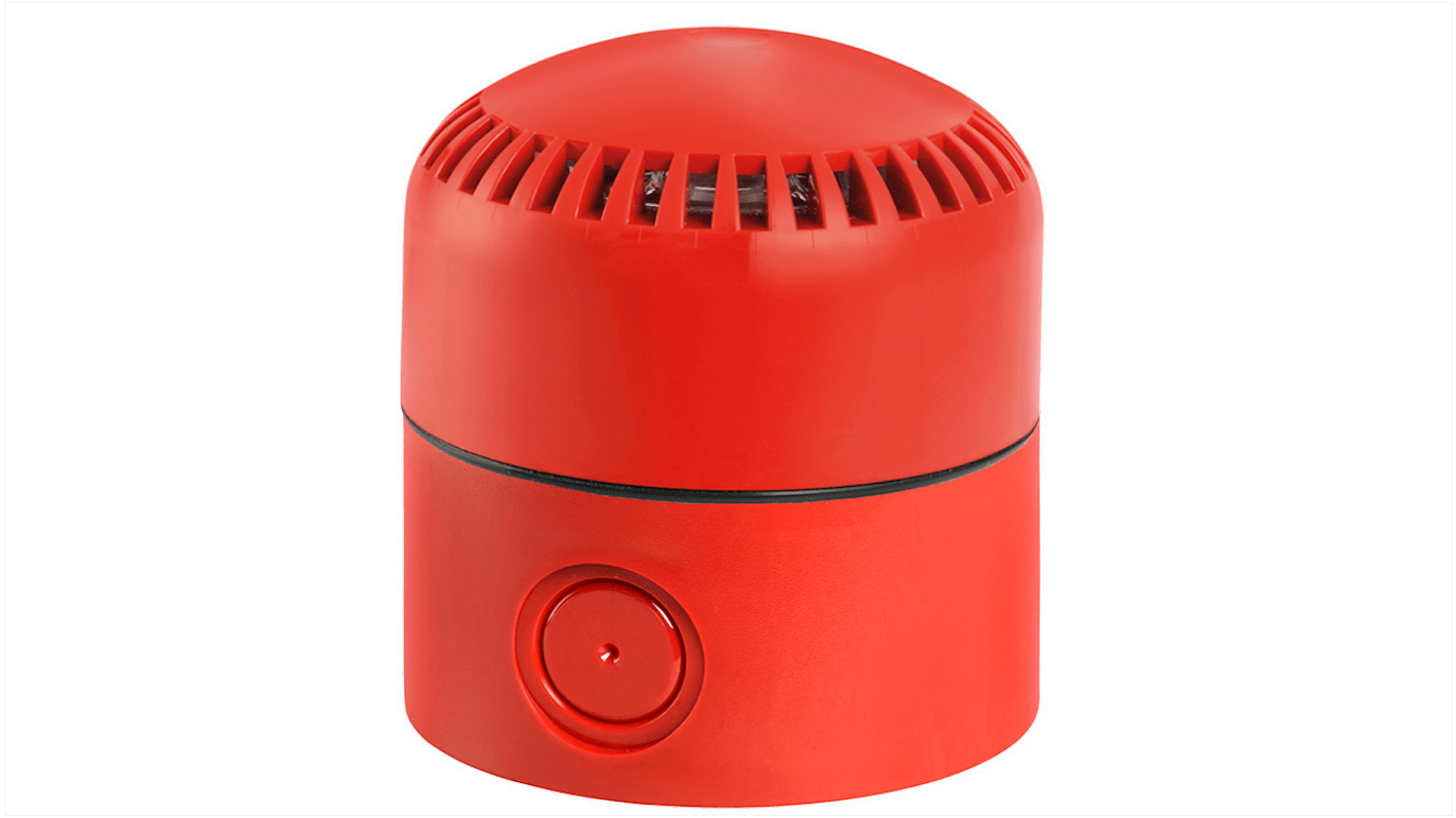 Avertisseur sonore Rouge RS PRO, 12 V c.a./c.c., 24 V c.a./c.c. IP65