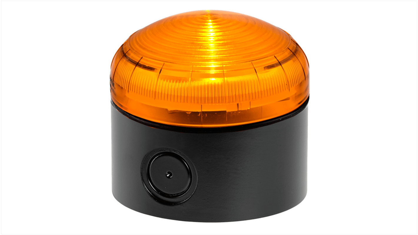 RS PRO Amber Steady Beacon, 120 V ac, 240 V ac, Screw Mount, LED Bulb, IP66