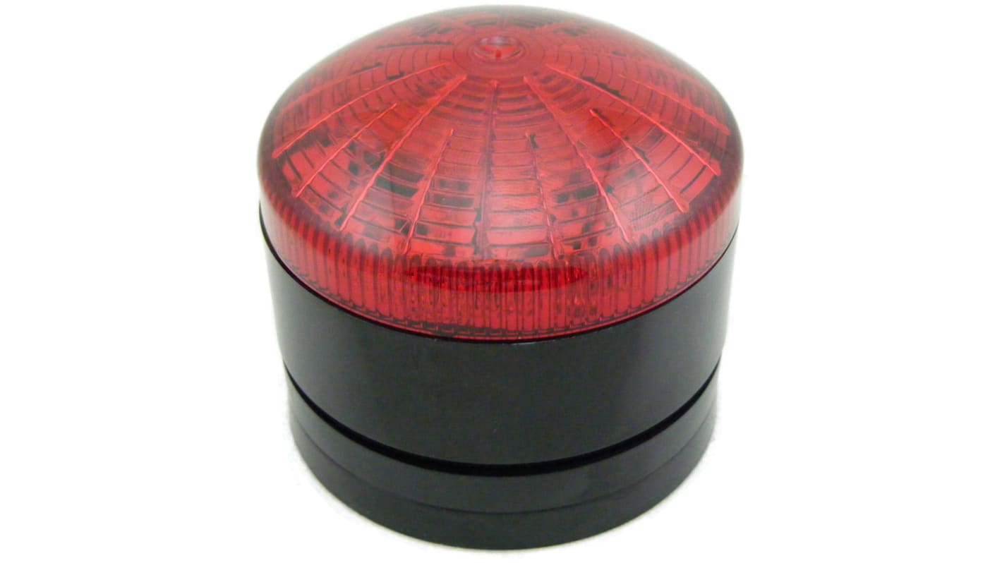 Segnalatore Lampeggiante, Fisso RS PRO, LED, Rosso, 12 V c.a./c.c., 24 V c.a./c.c.