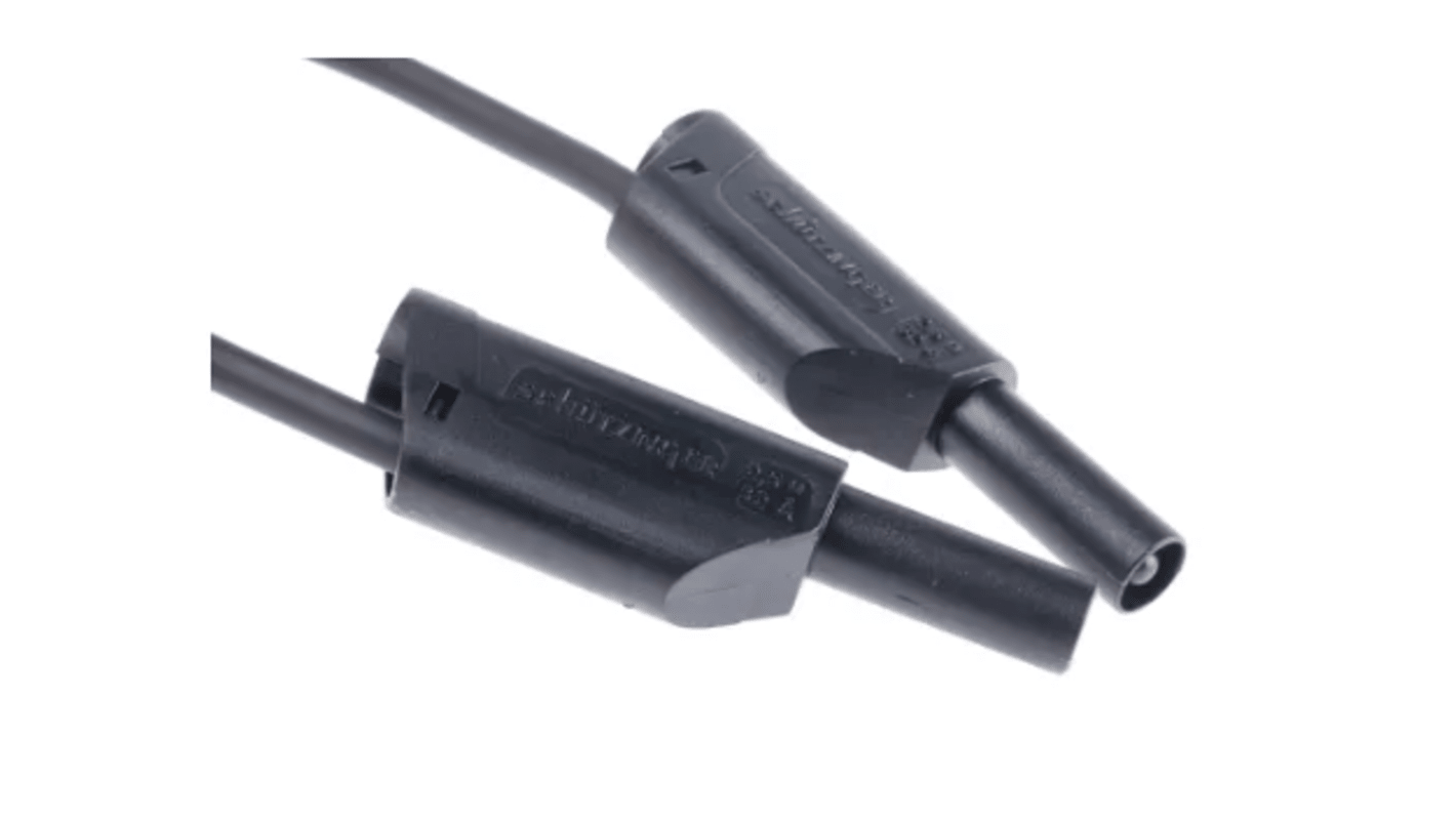 Cable de prueba Schutzinger de color Negro, Conector, 1kV, 32A, 1.5m
