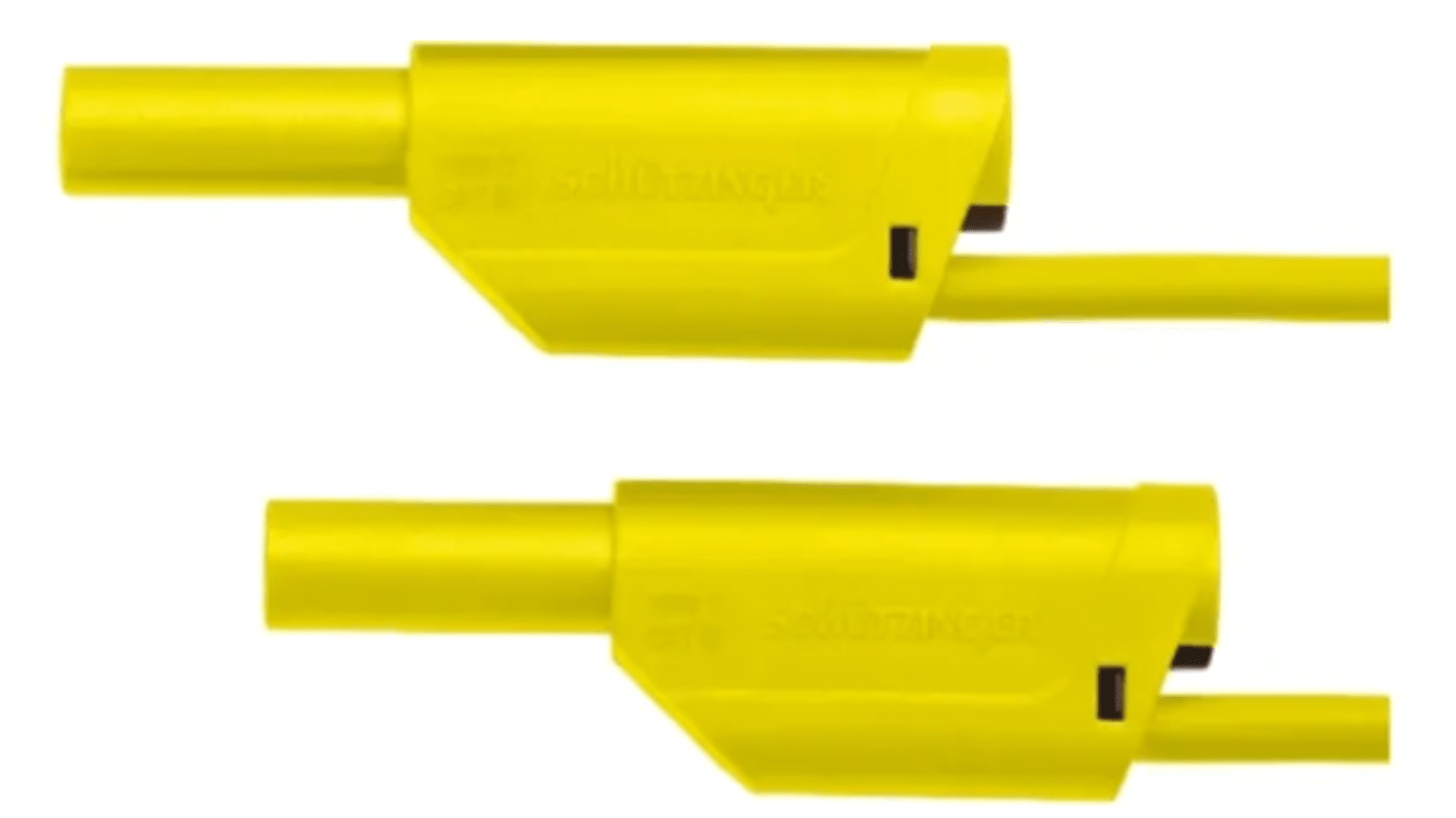 Cable de prueba Schutzinger de color Amarillo, Conector, 1kV, 32A, 500mm