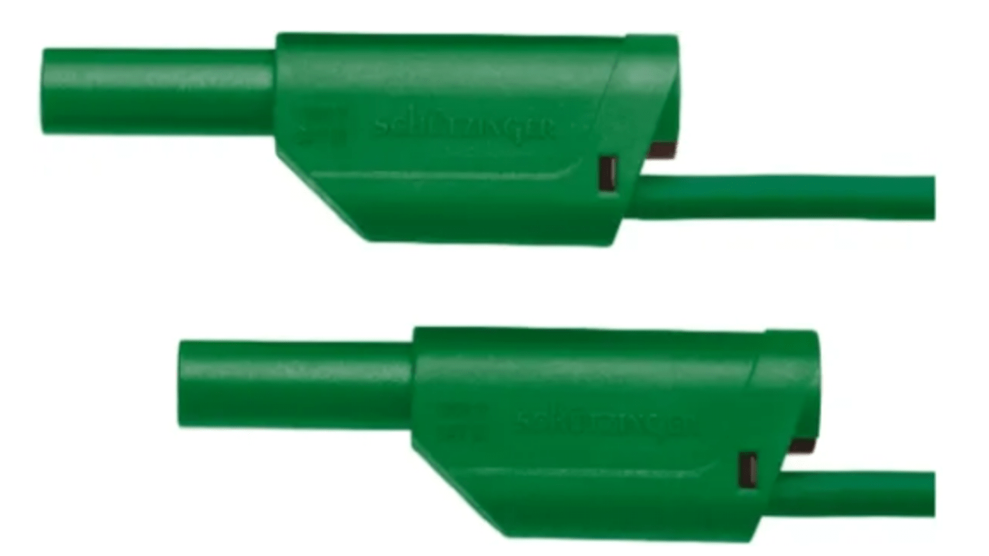 Cable de prueba Schutzinger de color Verde, Conector, 1kV, 32A, 500mm