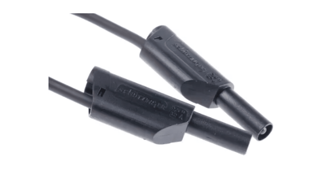 Cable de prueba Schutzinger de color Negro, Conector, 1kV, 32A, 2m