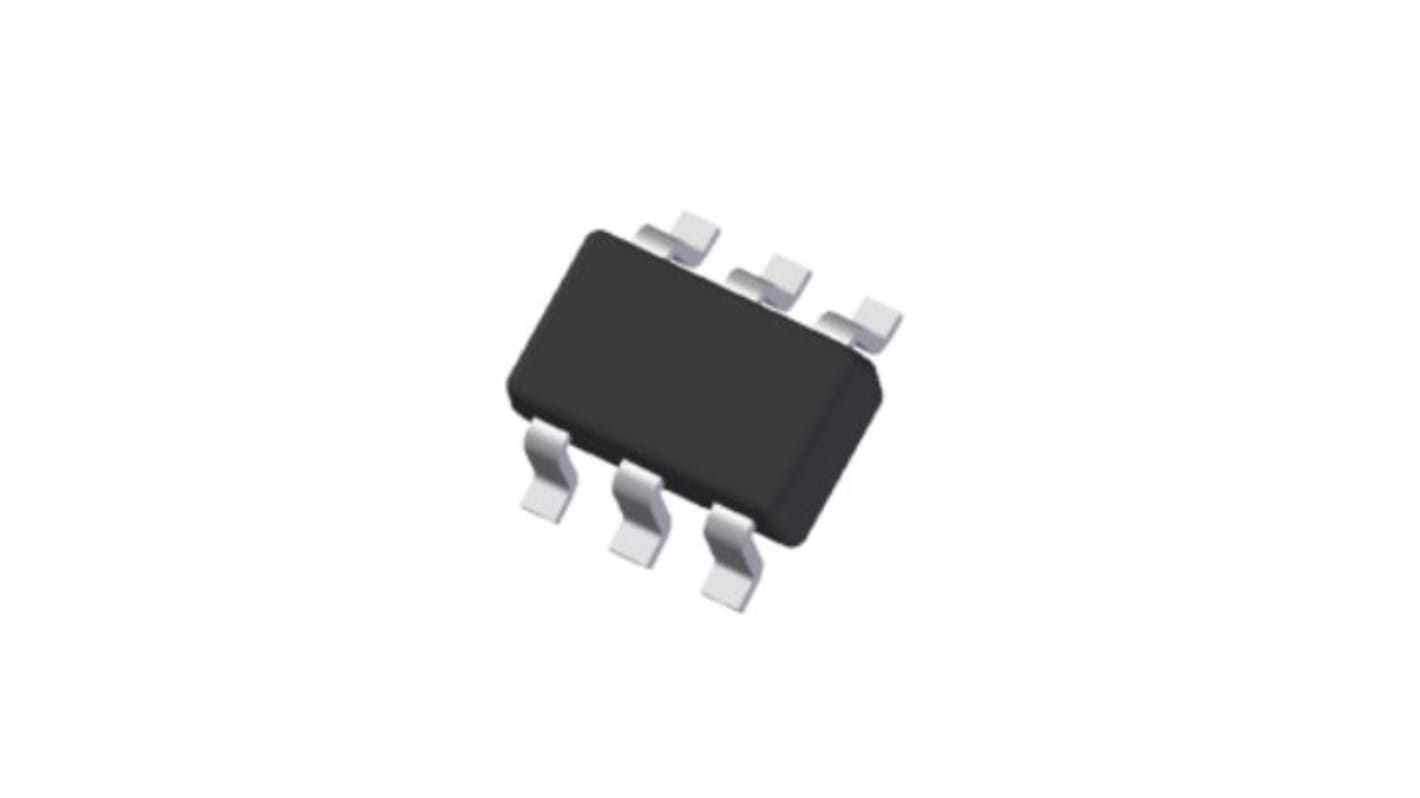 Plastic N-Channel MOSFET, 261 mA, 60 V, 6-Pin SOT-363 Diodes Inc DMN62D4LDW-7