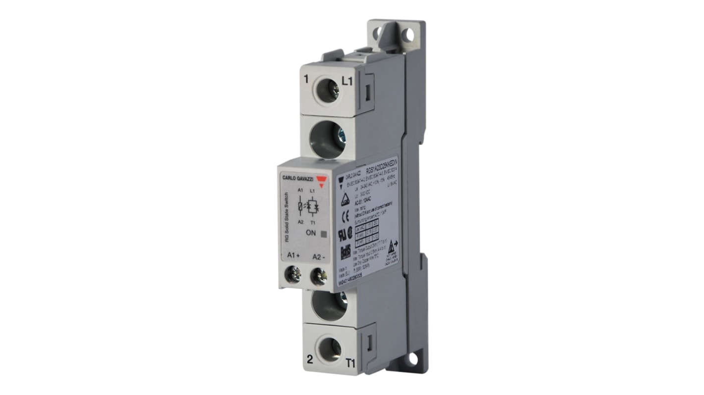 Carlo Gavazzi RGS Series Solid State Relay, 50 A Load, DIN Rail Mount, 32 V Load