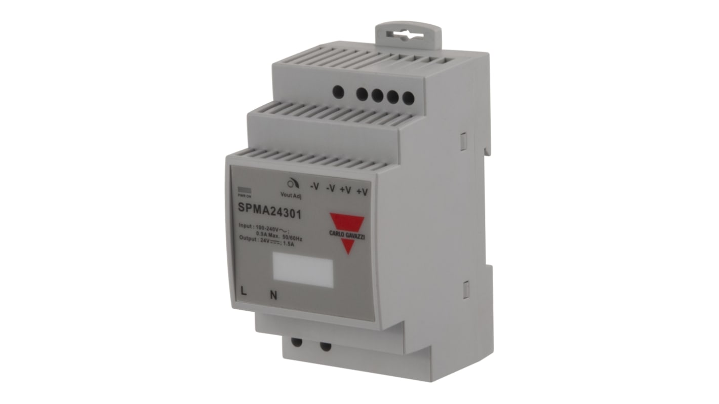 Alimentatore switching Carlo Gavazzi SPMA05301, 30W, ingresso 240V ca, uscita 5V cc, 6A SPMA