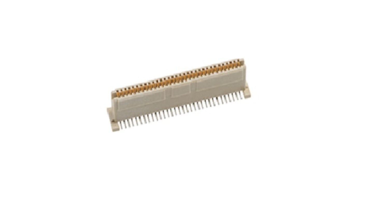 Molex 71439 Series Vertical Surface Mount PCB Connector, 64-Contact, 2-Row, 1mm Pitch, SMT Termination