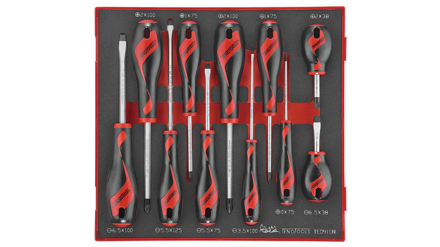 Teng Tools Screwdriver Set, 11-Piece