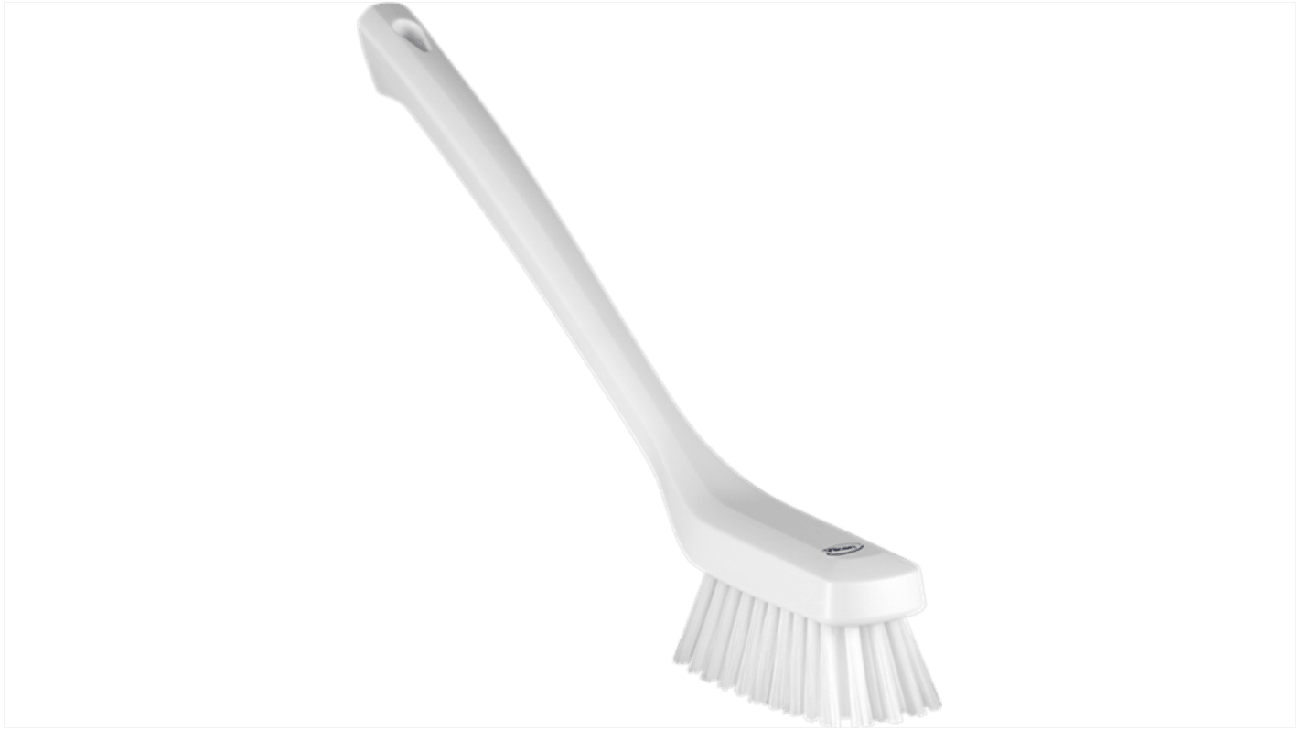 Vikan Hard Bristle White Scrubbing Brush, 46mm bristle length