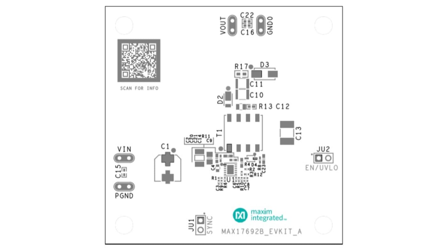 Kit de evaluación Convertidor de retorno Maxim Integrated MA17692BEVKIT# Evaluation Kit - MAX17692BEVKIT#