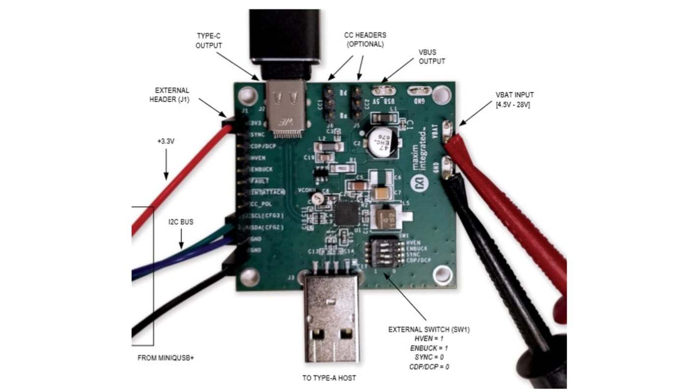 Maxim Integrated MAX20461 Evaluierungsbausatz, MAX20461 Evaluation Kit DC/DC-Konverter