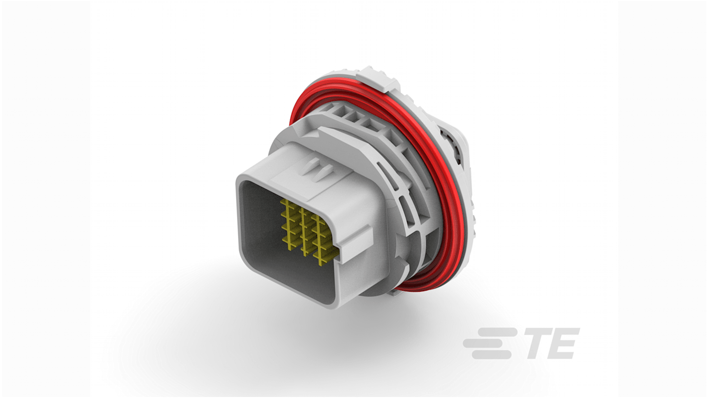 Connettore automotive TE Connectivity, Femmina, 13A, 20 vie, 4 file, Montaggio a pannello