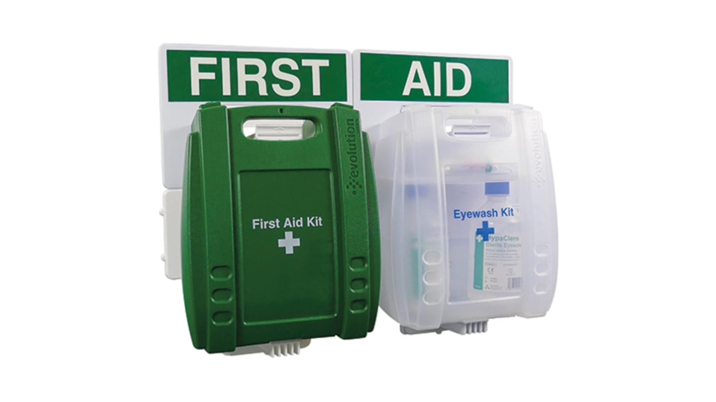 RS PRO First Aid & Eyewash Kit for 11 → 20 Person/People, Wall Mounted