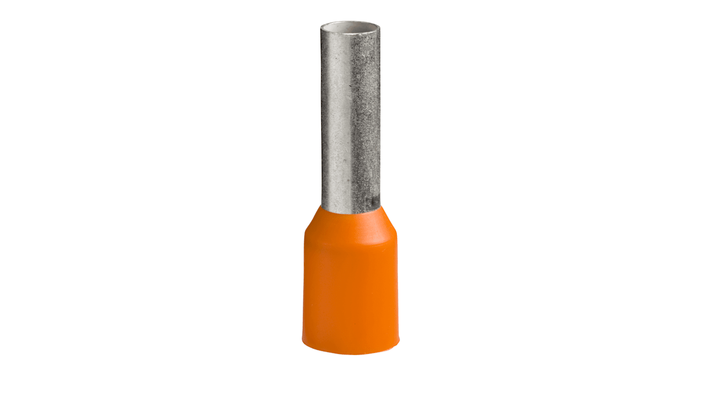 Schneider Electric DZ5CA Aderendhülsen, Stift ø 3.2mm, Orange, Kunststoff, 18mm, Isoliert