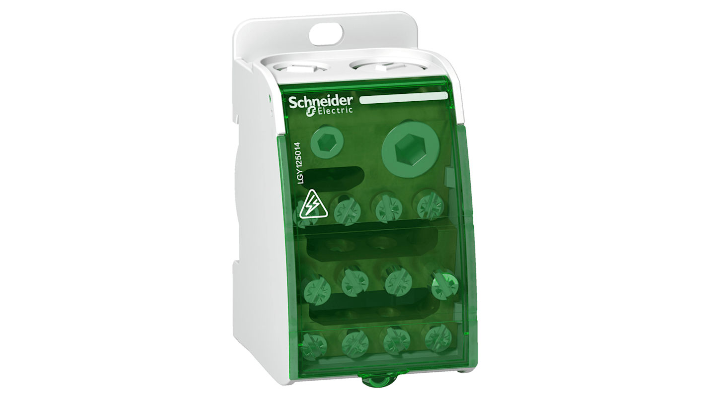 LGY125014 Schneider Electric Distribution Block, 14 Way, 250A, 230 V