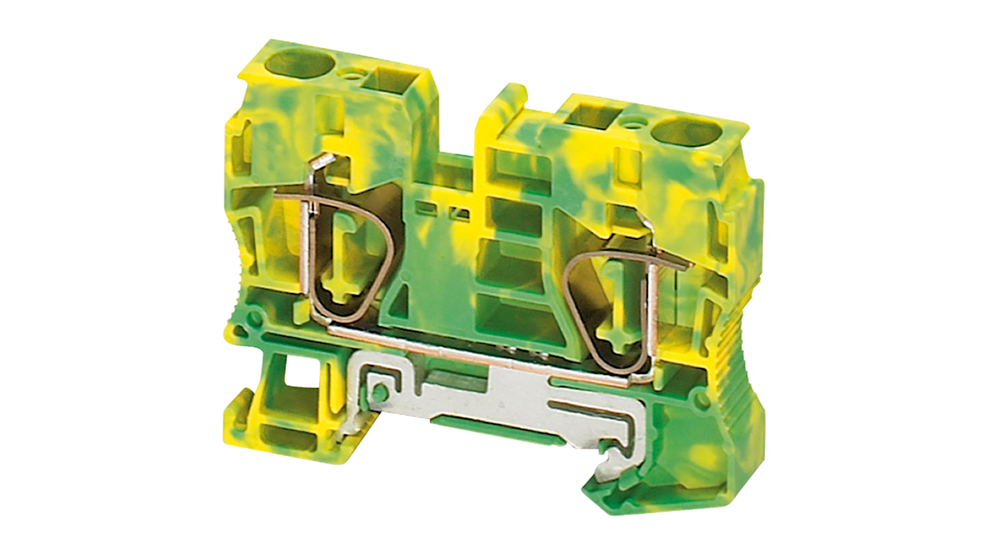 Schneider Electric 2-Way Earth Terminal Block, 10mm², Spring, ATEX