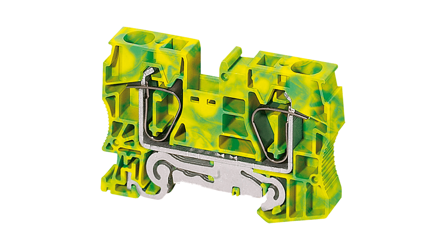 Schneider Electric 2-Way Earth Terminal Block, 16mm², Spring, ATEX