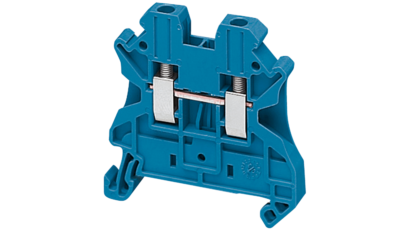 Bloc de jonction de traversée Schneider Electric TRV, 2.5mm², A visser, Bleu